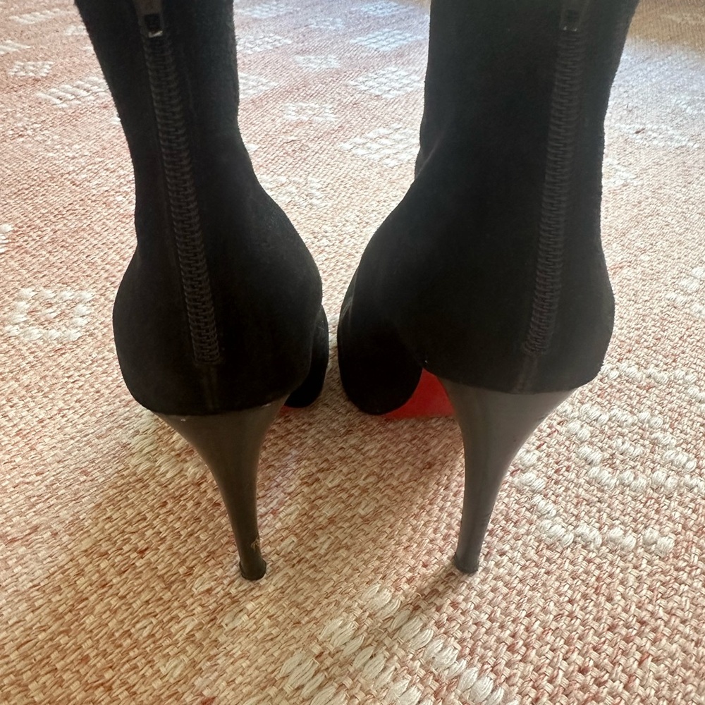 Christian Louboutin Suede 120mm Ankle Heels Size 37 (7 US) - Picture 2 of 9